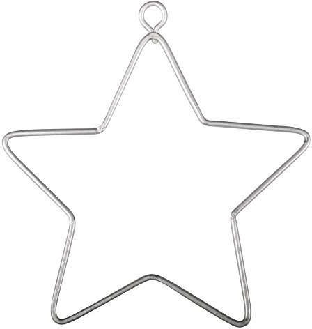 Rayher 24091000 Draht Sterne, 7 x 8 cm, 3 Stück, Sterne aus Metalldraht, Drahtsterne, Form zum Umwickeln, Basteln, Dekorieren