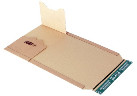progressPACK Universal-Versandverpackung Premium PP B02.04 aus Wellpappe, DIN A5+, 249 x 165 x bis 60 mm, 20-er Pack, braun