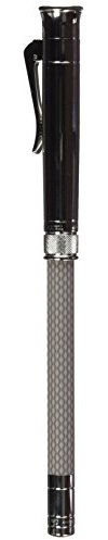 Graf von Faber-Castell 118569 Der perfekte Bleistift platinum kitt Gehäuse Guilloche Stift mit Steckkappe, grau