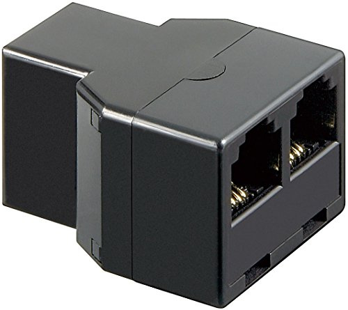 Goobay 3er Set T-Adapter (2X RJ11 Buchse auf RJ11 Buchse) schwarz