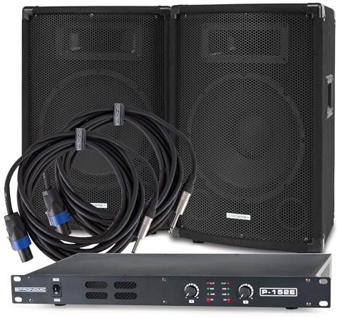 McGrey PA Set DJ-01, 2X 10 Box, 1x Endstufe, 2X Kabel, 200W RMS