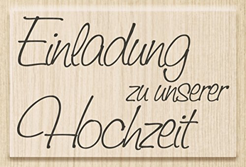 KnorrPrandell 211800002 211800002 Stempel aus Holz (Hochzeit) Motivgröße 6,5 x 4,1 cm, Motiv: Einladung zu unserer Hochzeit