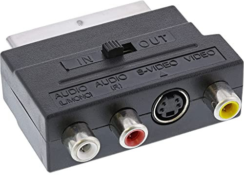 InLine 89953 Adaptateur péritel (in/out) vers 3 prises RCA et 1 prise S-VHS