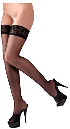Cottelli Collection Halterlose Strümpfe schwarz 5