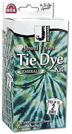 Jacquard Procion MX Fabric Dye for Tie-Dye & Garment Colouring, Permanent Fibre Reactive Powder for Natural Textiles, Cold Water Craft Process, Emerald Green 19g