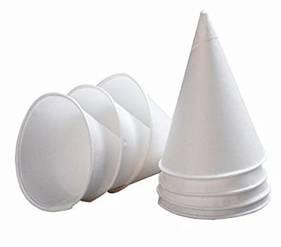 Water Cones 4oz Disposable Individual Roll Rim Paper Cones Cups for Water Cooler 200 - 5000 (200 Cones)
