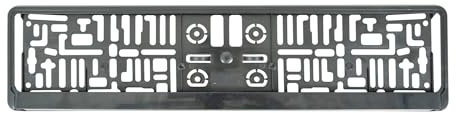 Carpoint Kennzeichenhalter Textrand, Schwarz