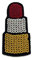 Lipstick with Sequins - Iron on Patches Adhesive Emblem Stickers Appliques, Size: 3.43 x 1.42 inches