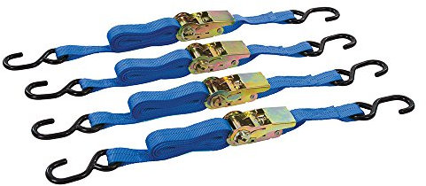 Silverline 481938 Lot de 4 sangles d'arrimage 250 kg 4 m x 25 mm