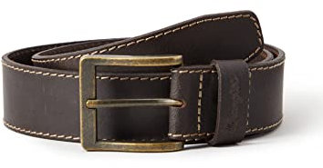 Wrangler Herren Stitched Belt, Braun (Mid Brown), 90