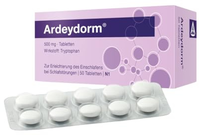 Hilfe bei Schlafstörungen: Ardeydorm - Fördert die Schlafbereitschaft und erleichtert das Einschlafen bei Schlafstörungen, Wirkstoff Tryptophan, 50 Stück