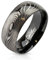 Tapsi´s Coolbodyart® Dome Ring Edelstahl 8mm Breit Fingerabdruck Laser Schwarz 66(21)