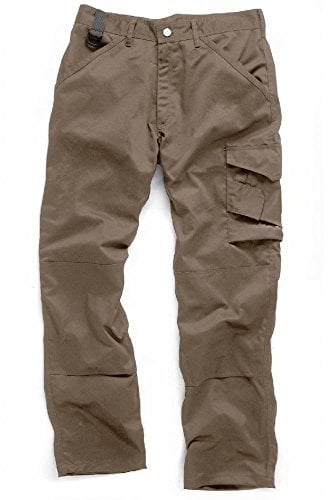 Scruffs Worker Trousers LLIGHTWEIGHT Multi Pockets Knee PAD Pockets (36) Brown