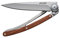 deejo 27 g, , Liner Lock, Rosenholz-Schalen, Gürtelclip, Box, Taschenmesser