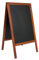 SECURIT - Tableau sur Pied en Bois de Pin Woody - Ardoise pour Marqueur à Craie Liquide - pour Restaurant, Bar, Café Boutique - 69 x 125 cm - Noir