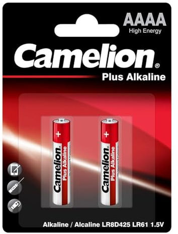 Camelion, confezione da 2 batterie alcaline mini AAAA MN2500 E96, codice articolo LR61 HR61