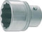 Hazet 1100Z-80 Douille carré creux 25 mm/profil à 12 pans extérieurs Taille 80 longueur 94 mm