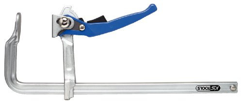 KS Tools 145.0420 Sargento con palanca de sujeción rápida íntegramente de acero, 120-600 mm