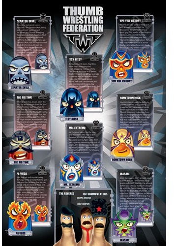 Poster - Thumb Wrestling Fed. [Size 61 cm x 91,5 cm]