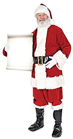Star Cutouts SC15 Holding Official Lifesize Decoration Santa Father Christmas with Small Sign Perfect for Grottos and Festive Displays Including Shops Height 180cm