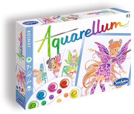 SentoSphère - AQUARELLUM JUNIOR - NYMPHES - Kit peinture - Peinture Aquarellable Magique - A partir de 7 ans - fabriqué en France