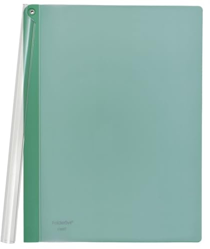 FolderSys 10 x Klemmmappe A4 PP bis 40 Blatt transluzent grün