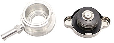 Collo e tappo di riempimento del radiatore ad alta pressione in alluminio billet da 1,3 bar (saldato)