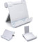 Multi-Angle Portable Stand for Tablets (Support Screen Size 5 to 13), iPad (All Generations), E-readers and Smartphones - Lightweight Durable Aluminium Body - Universal Compatibility (Silver)