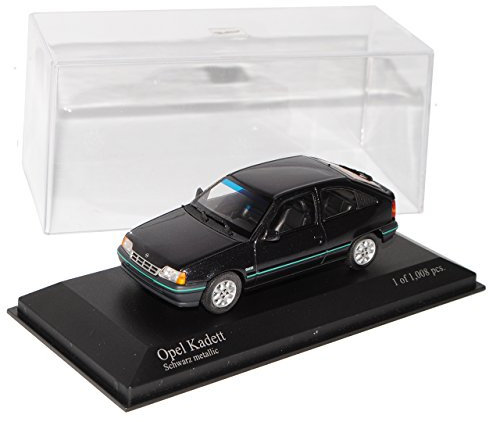 Minichamps Opel Kadett E 3 Türer Schwarz 1984-1993 1/43 Modell Auto mit individiuellem Wunschkennzeichen
