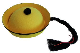 ESPA Chapeau Chinois Jaune avec Tresse - Jaune - Taille Unique