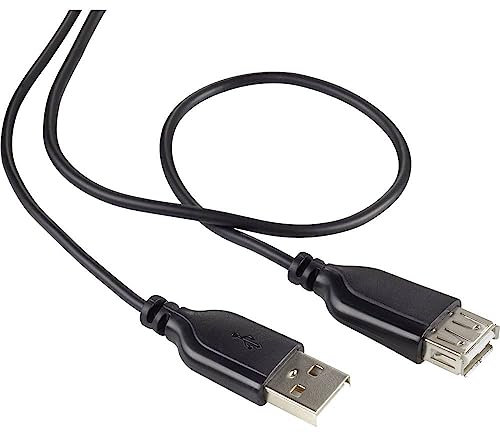 Renkforce USB-Kabel USB 2.0 USB-A Stecker, USB-A Buchse 1.00 m Schwarz SuperSoft-Ummantelung RF-4080795