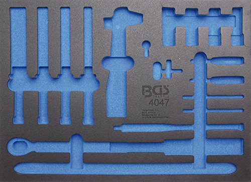 BGS 4047-1 3/3 Werkstattwageneinlage (408x567x32 mm), leer, für Reifendienstwerkzeuge, 18-tlg