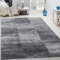 Paco Home Designer Teppich Modern Wohnzimmer Teppiche Kurzflor Karo Meliert Grau Schwarz, Grösse:70x250 cm