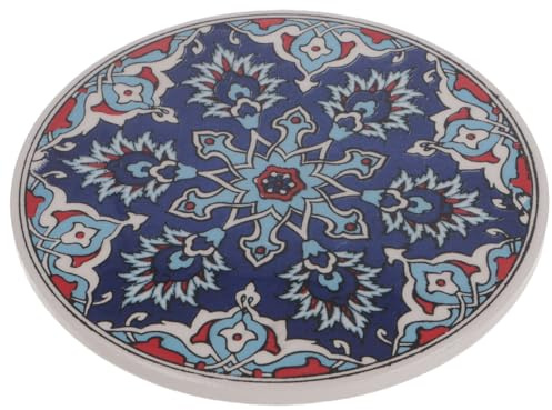 Orientalischer Keramikuntersetzer, rund mit Mandala Motiv, Muster 7