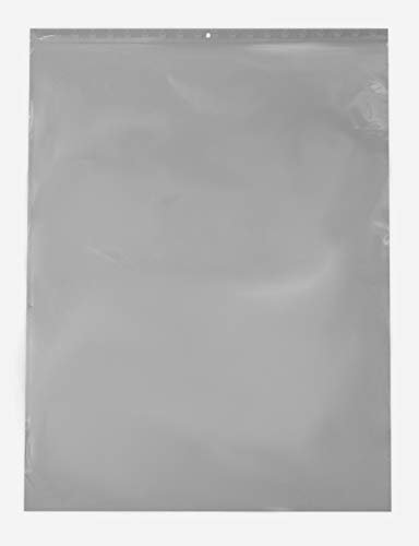 10 sachets à fermeture zip format 420 x 535 mm 42 x 53.5 cm pochette zip qualité alimentaire aux normes CEE 50 microns grand sachet congélation sac emballage solide recyclable avec trou de suspension