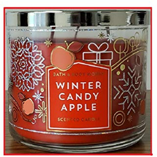 Bath & Body Works 3-Docht-Duftkerze in Winter-Candy-Apfel-Kerze
