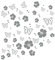 kleb-drauf | 19 Blüten, 19 Schmetterlinge und 42 Punkte | Grau - matt | Wandtattoo Wandaufkleber Wandsticker Aufkleber Sticker | Wohnzimmer Schlafzimmer Kinderzimmer Küche Bad | Deko Wände Glas Fenster Tür Fliese