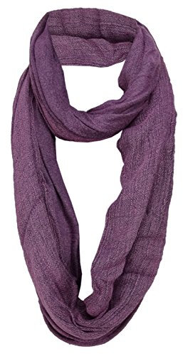 TigerTie Designer Loop Schal in violett Uni - Gr. 140 x 50 cm - Rundschal