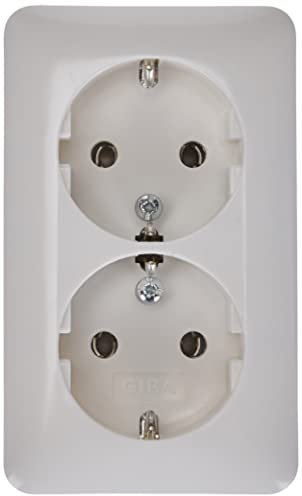 Gira 078013 SCHUKO-Doppelsteckdose 16 A 250 V~, Reinweiß