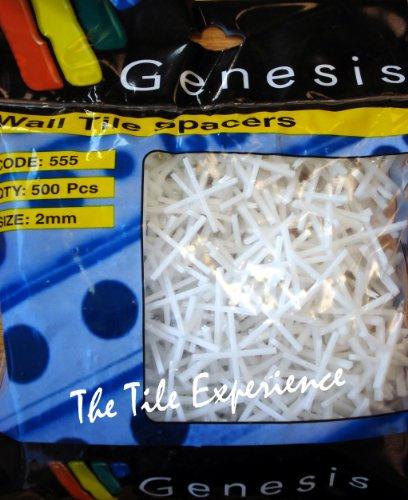 500PCS Tile Spacers 2mm Long Leg Tile Spacers, Plastic Cross Tile Gasket for Tile Fixing