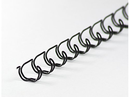 r&b 23RM95-SW Drahtbinderücken 23 Ringe 9.5 mm, 3/8 Zoll, 2:1 Teilung, 100 Stück, schwarz