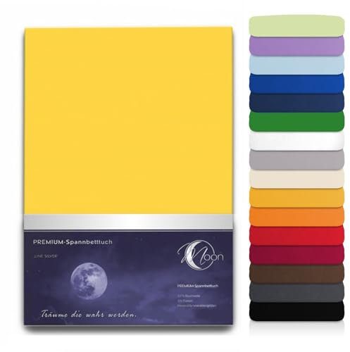 Moon Premium Spannbetttuch Spannbettlaken Wasserbett und Matratzen Line Silver 180x200-200x220-mais