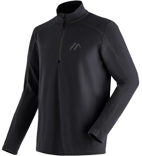 Maier Sports Dennis, Half-Zip-Midlayer für Herren, Universeller Midlayer | Atmungsaktives Longsleeve zum Skifahren und Wandern, Dryprotec Technologie für schnelles Trocknen, Perfekt für den Winter