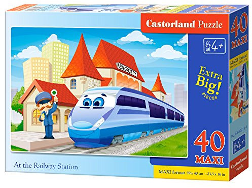 Castorland B-040216 Railway Station Maxi Premium Jigsaw Puzzle (40-Piece)