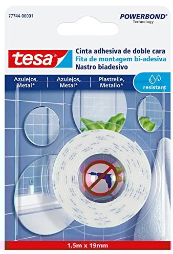 Cinta doble cara tesa para colgar en azulejos y metal