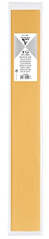 Clairefontaine 95416C - Packung mit 8 Blatt Seidenpapier, 18g,50x75cm, ideal zum Basteln, Sonnengelb