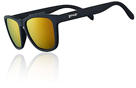 Goodr Unisex Go Sunglasses : Ogs-The Orig-Whiskey Shots with Satan-Black/Amber Sonnenbrille, Schwarz, One Size
