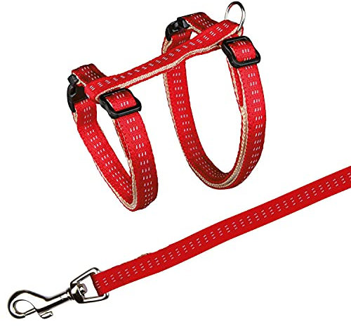 Trixie 4195 Katzengeschirr mit Leine, farblich sortiert, 27–44 cm/10 mm, 1,20 m