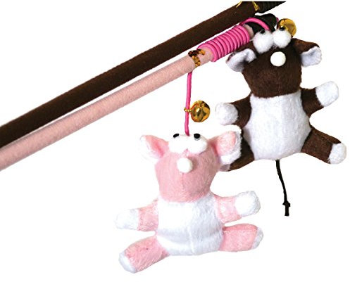 Rosewood Jolly Moggy Mouse Catnip Filled Teaser, clear