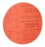 3M Hookit Red Abrasive Disc, 01294, 5 in, 400+ Grit No Hole, Pack of 50 for Auto Sanding, Primer Sanding, E-Coat Sanding